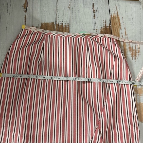 Ted Baker Coryn  Layered Stripe Asymmetrical Midi Skirt Size 1 US 2 - Picture 8 of 14